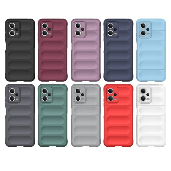 For Xiaomi Redmi Note 12 5G /  Note 12 5G India Magic Shield TPU + Flannel Phone Case(Black)