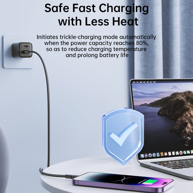 JOYROOM 20W Type-C to 8 Pin Surpass Series Fast Charging Data Cable, Length:0.25m(Black)