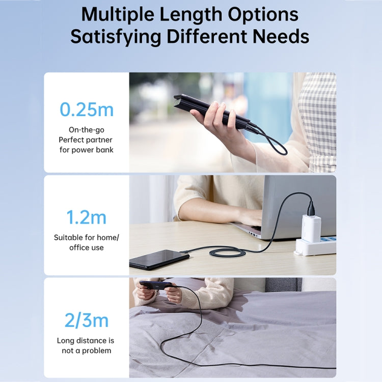 JOYROOM 20W Type-C to 8 Pin Surpass Series Fast Charging Data Cable, Length:0.25m(Black)