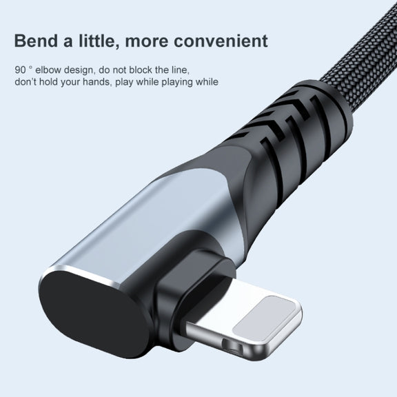 ADC-009 20W USB-C/Type-C to 8 Pin Double Elbow Data Cable, Length:1m