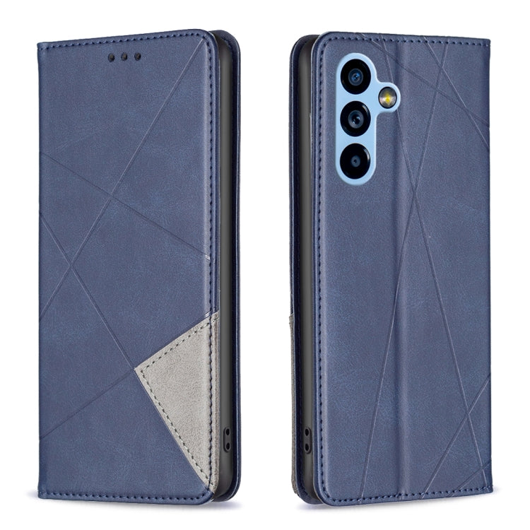 For Samsung Galaxy A54 5G Prismatic Invisible Magnetic Leather Phone Case(Blue)
