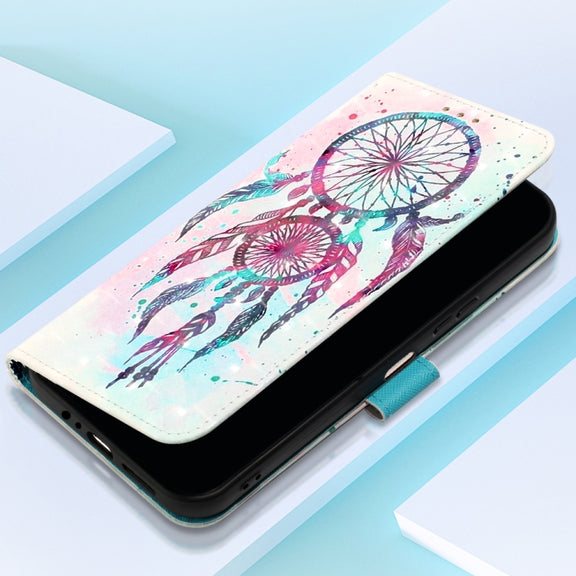 For Samsung Galaxy A14 5G 3D Painting Horizontal Flip Leather Phone Case(Color Drop Wind Chimes)