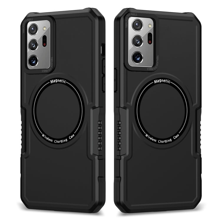 For Samsung Galaxy Note20 Ultra MagSafe Shockproof Armor Phone Case(Black)