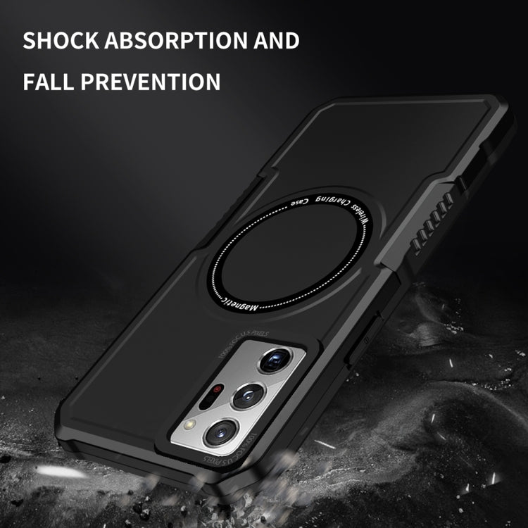 For Samsung Galaxy Note20 Ultra MagSafe Shockproof Armor Phone Case(Black)