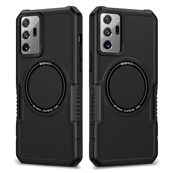 For Samsung Galaxy Note20 Ultra MagSafe Shockproof Armor Phone Case(Black)