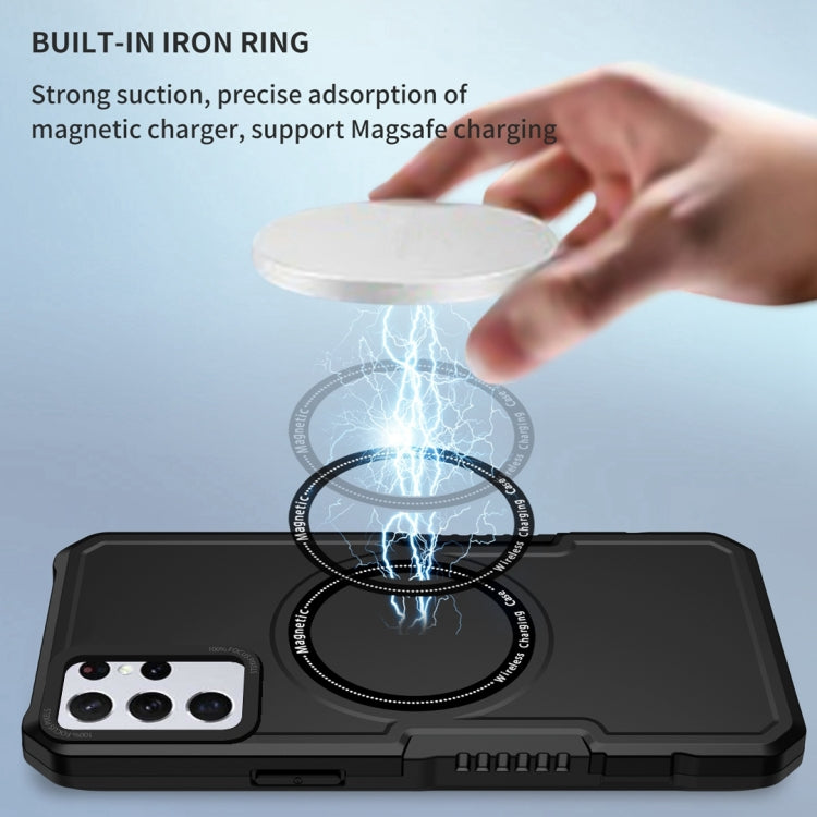 For Samsung Galaxy S23+ 5G MagSafe Shockproof Armor Phone Case(Black)