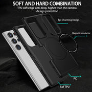 For Samsung Galaxy S23 Ultra 5G MagSafe Shockproof Armor Phone Case(Black)