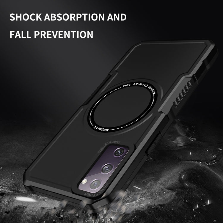For Samsung Galaxy S20 FE MagSafe Shockproof Armor Phone Case(Black)