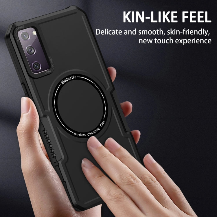 For Samsung Galaxy S20 FE MagSafe Shockproof Armor Phone Case(Black)