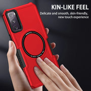 For Samsung Galaxy S20 FE MagSafe Shockproof Armor Phone Case(Red)