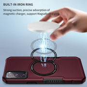 For Samsung Galaxy S20 FE MagSafe Shockproof Armor Phone Case(Wine Red)