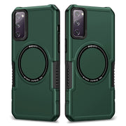 For Samsung Galaxy S20 FE MagSafe Shockproof Armor Phone Case(Dark Green)