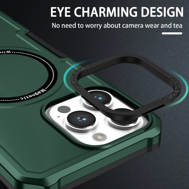 For Samsung Galaxy S20 FE MagSafe Shockproof Armor Phone Case(Dark Green)
