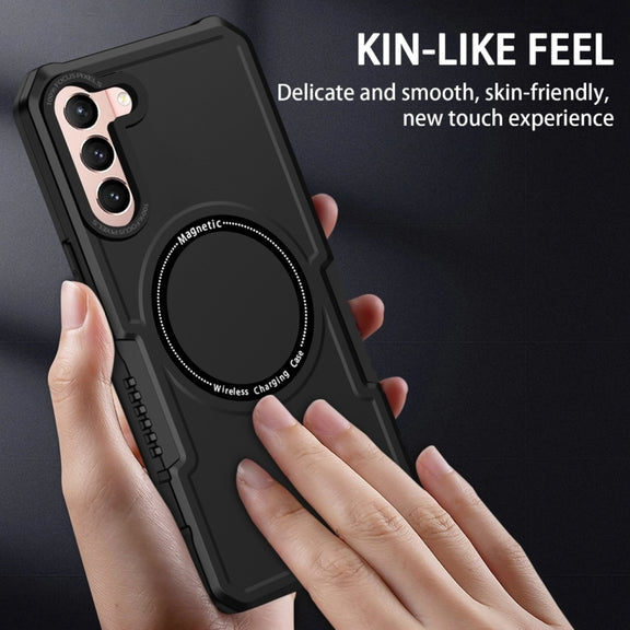 For Samsung Galaxy S21 5G MagSafe Shockproof Armor Phone Case(Black)