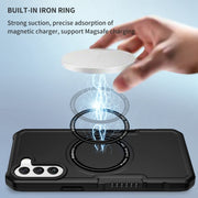 For Samsung Galaxy S22 5G MagSafe Shockproof Armor Phone Case(Black)