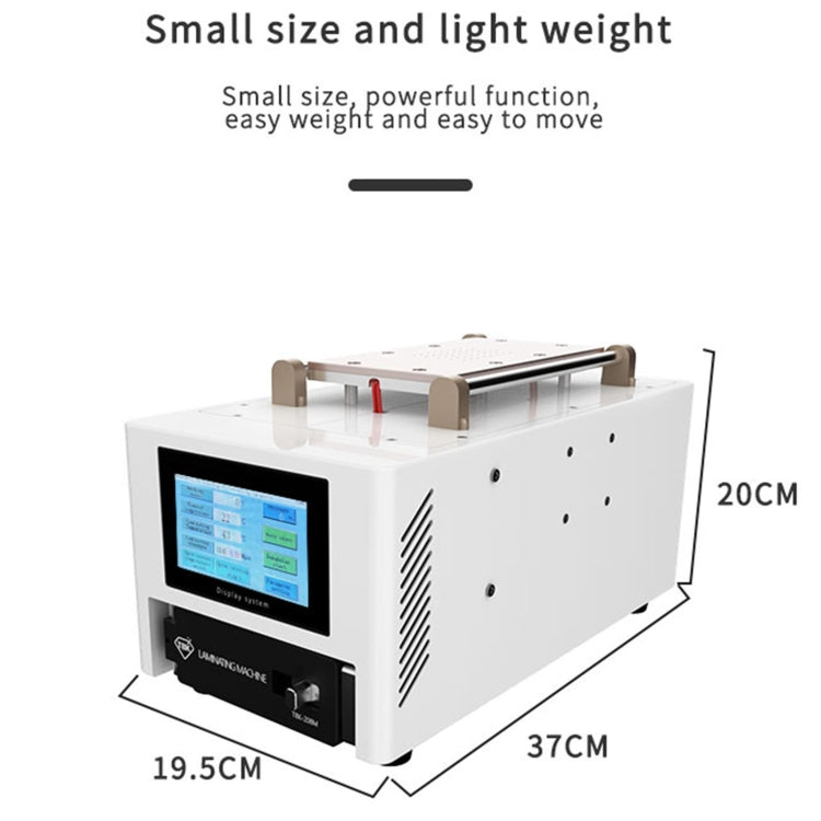 TBK 208M 3 in 1 Mini LCD Touch Screen Vacuum Laminating Bubble Remover Machine, Plug:UK Plug