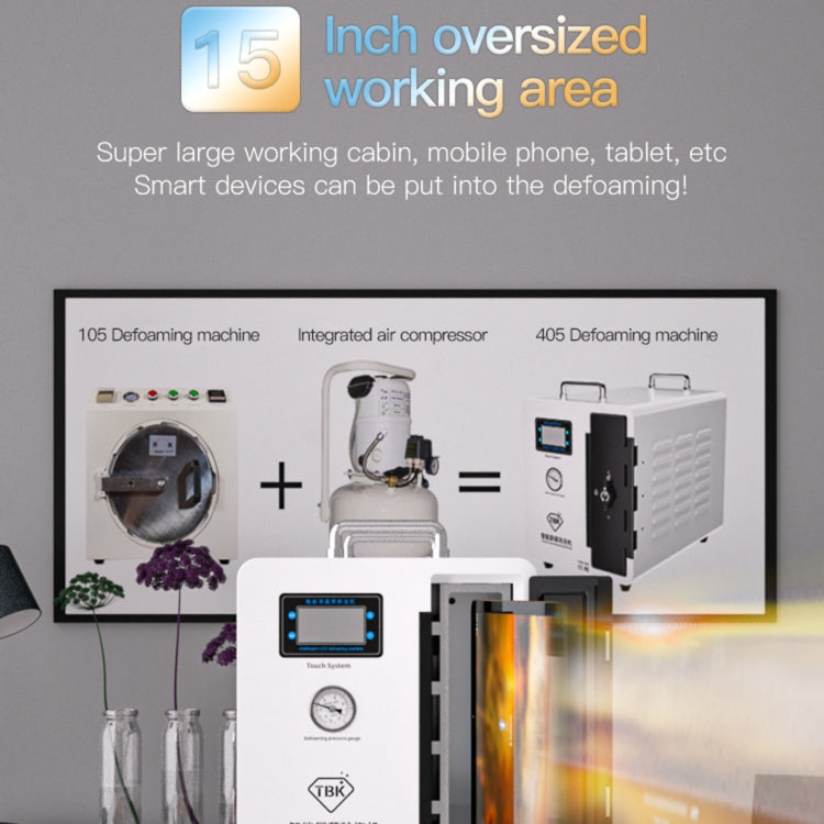 TBK 405 intelligent LCD Screen OCA Bubble Remover Machine, Plug:EU Plug