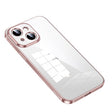 For iPhone 14 Plus SULADA Shine Through Series Plating TPU Transparent Phone Protective Case(Pink) - iPhone 14 Plus Cases by SULADA | Online Shopping South Africa | PMC TechLife | Buy Now Pay Later Mobicred