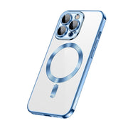 For iPhone 13 Pro SULADA Plating TPU Shockproof Phone Soft Case(Blue)