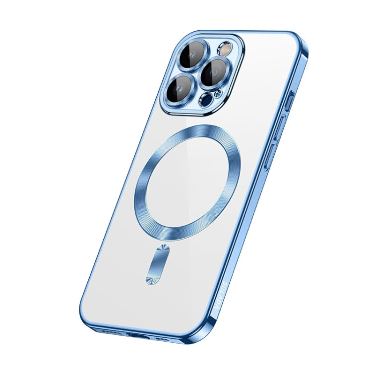 For iPhone 13 Pro Max SULADA Plating TPU Shockproof Phone Soft Case(Blue)