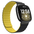 For Fitbit Versa 4 / Sense 2 Universal Magnetic Silicone Watch Band(Black Yellow) - free shipping - PMC TechLife - Order now!