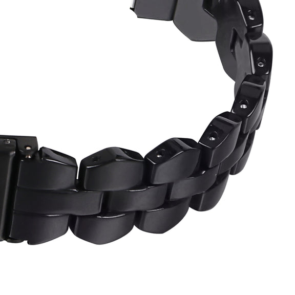 For Fitbit Versa 3 / Sense Universal Rhombus Resin Watch Band(Black)