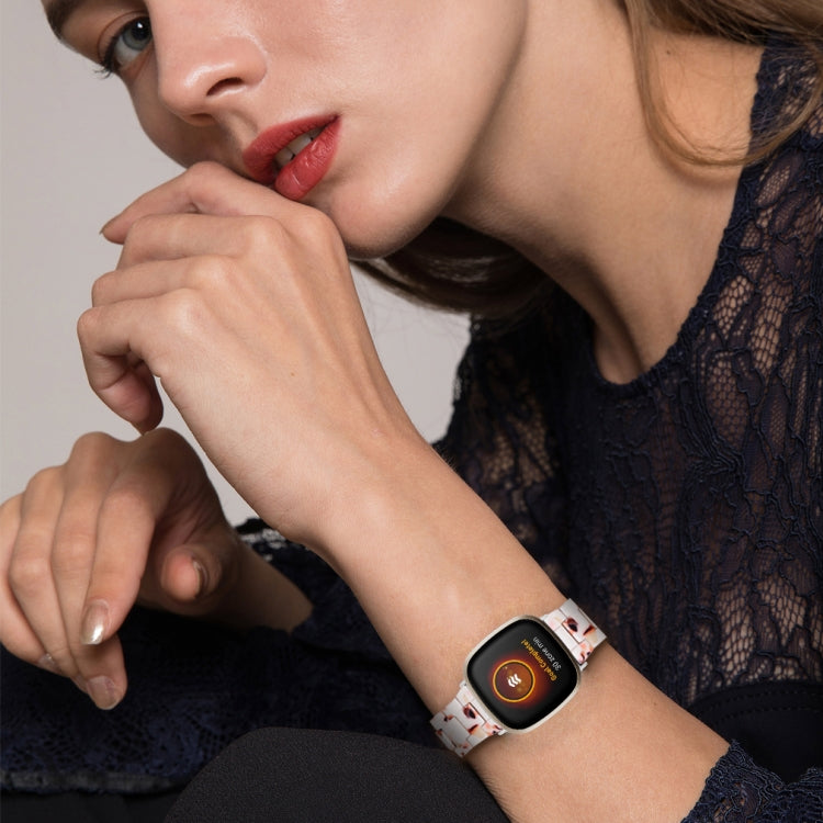 For Fitbit Versa 3 / Sense Universal Resin Watch Band(Nougat)
