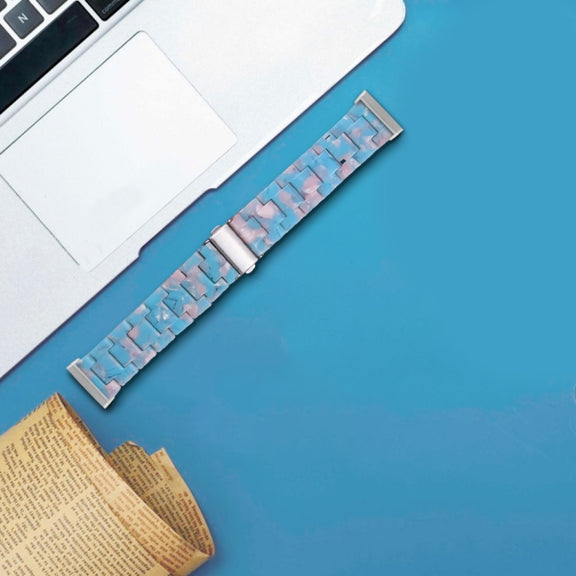 For Fitbit Versa 4 / Sense 2 Universal Resin Watch Band(Sky Blue)