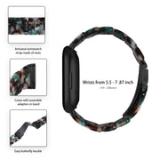 For Fitbit Versa 4 / Sense 2 Universal Resin Watch Band(Blue Flower)