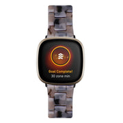 For Fitbit Versa 4 / Sense 2 Universal Resin Watch Band(Dark Grey)