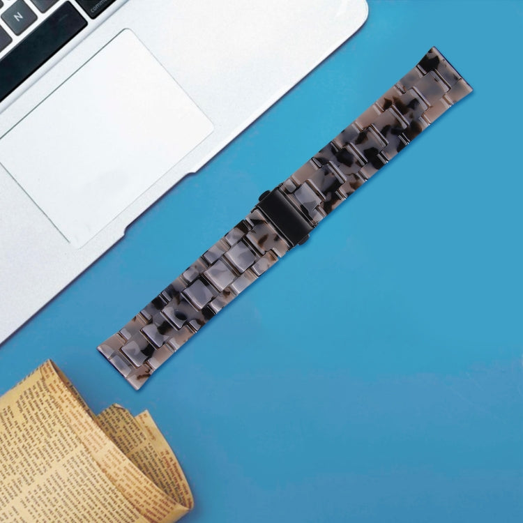 For Fitbit Versa 4 / Sense 2 Universal Resin Watch Band(Dark Grey)