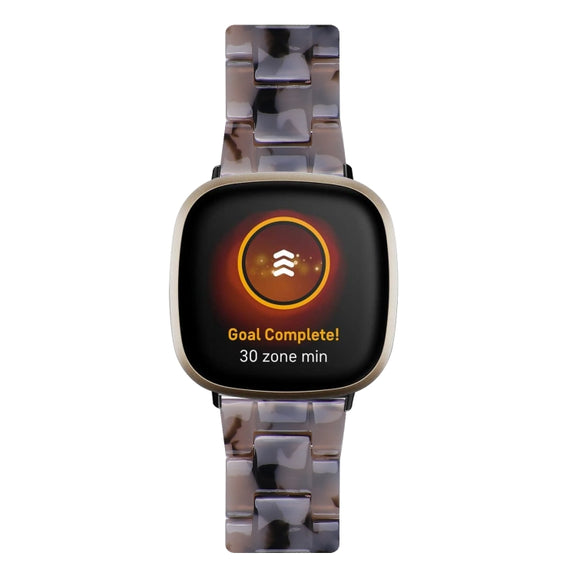 For Fitbit Versa 4 / Sense 2 Universal Resin Watch Band(Dark Grey)