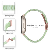 For Fitbit Versa 4 / Sense 2 Universal Resin Watch Band(Avocado Green)