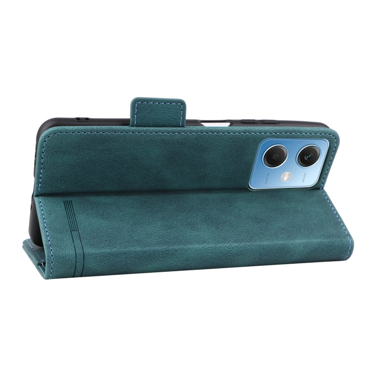 For Xiaomi Redmi Note 12 China Magnetic Clasp Flip Leather Phone Case(Green)