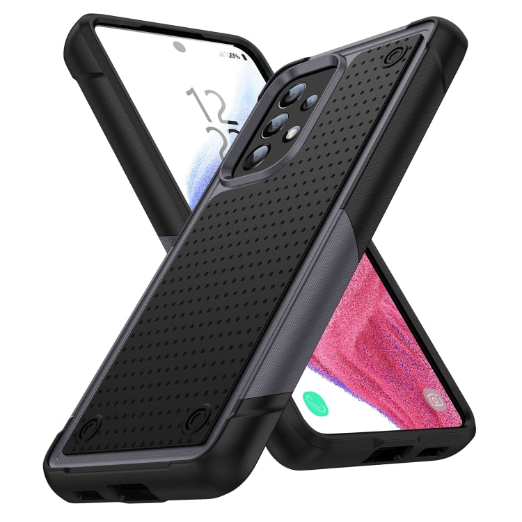 For Samsung Galaxy A53 5G PC + TPU Shockproof Protective Phone Case(Grey+Black)