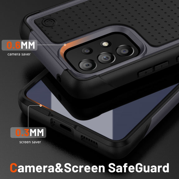 For Samsung Galaxy A53 5G PC + TPU Shockproof Protective Phone Case(Grey+Black)