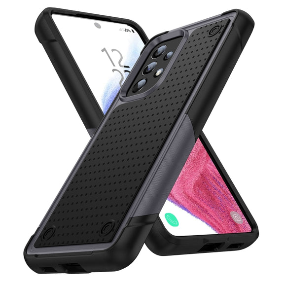 For Samsung Galaxy A53 5G PC + TPU Shockproof Protective Phone Case(Grey+Black)