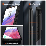 For Samsung Galaxy A53 5G PC + TPU Shockproof Protective Phone Case(Grey+Black)
