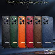 For iPhone 13 Pro SULADA Invisible Bracket Leather Back Cover Phone Case(Red)