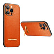 For iPhone 13 Pro Max SULADA Invisible Bracket Leather Back Cover Phone Case(Orange) - iPhone 13 Pro Max Cases by SULADA | Online Shopping South Africa | PMC TechLife | Buy Now Pay Later Mobicred