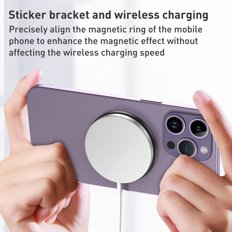 Car Magnetic Dual Axis Ring Phone Holder(Frosted Purple)