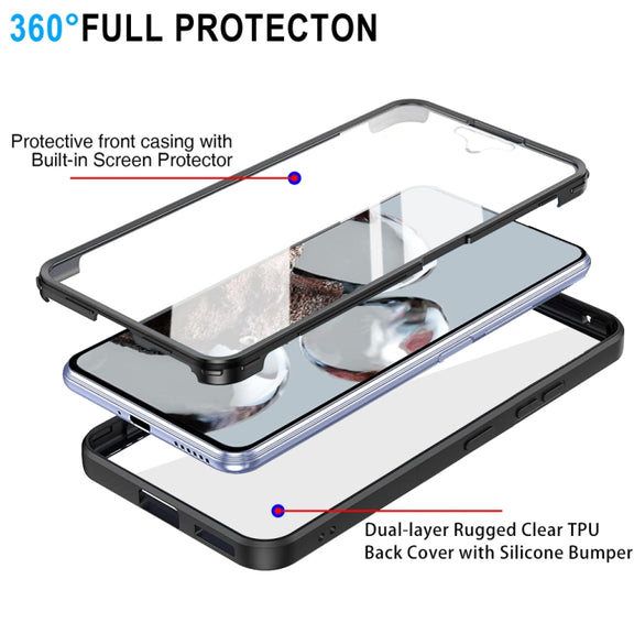 For Xiaomi 12T / 12T Pro 360 Degrees Full Coverage Phone Case(Black)
