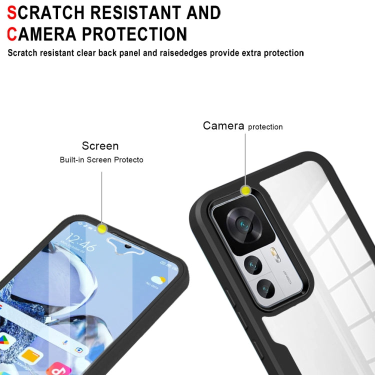 For Xiaomi 12T / 12T Pro 360 Degrees Full Coverage Phone Case(Black)