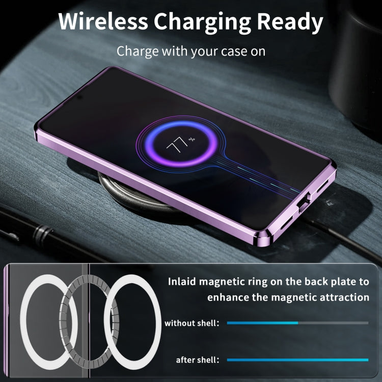 For Samsung Galaxy Note20 Ultra MagSafe Frosted Metal Phone Case(Purple)