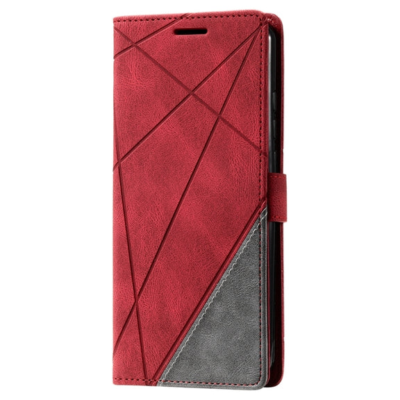 For Xiaomi Redmi A1+ Skin Feel Splicing Leather Phone Case(Red)