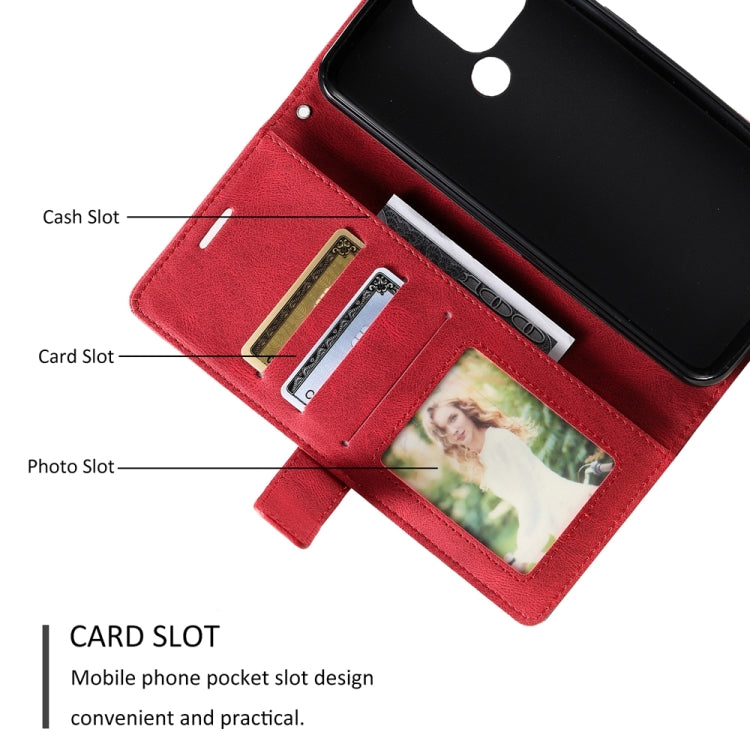 For Xiaomi Redmi A1+ Skin Feel Splicing Leather Phone Case(Red)
