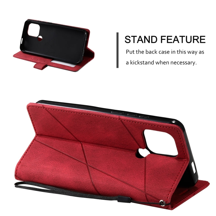For Xiaomi Redmi A1+ Skin Feel Splicing Leather Phone Case(Red)