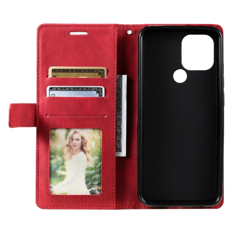 For Xiaomi Redmi A1+ Skin Feel Splicing Leather Phone Case(Red)