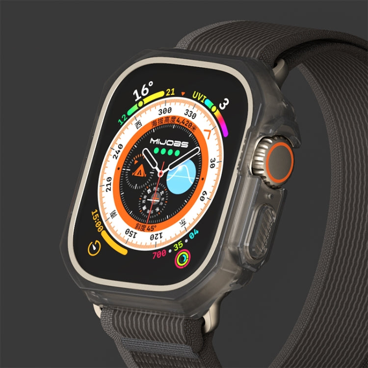 For Apple Watch Ultra 49mm Mijobs Ultra-thin Bezel PC Watch Case(Orange) - Watch Cases by MIJOBS