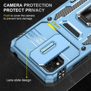 For Xiaomi Redmi 10C Armor PC + TPU Camera Shield Phone Case(Light Blue)